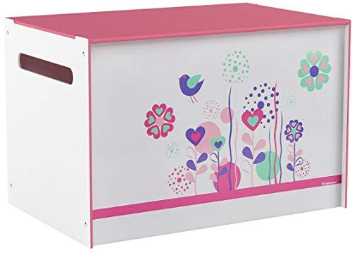 Flowers And Birds Kids Toy Box Childrens Bedroom Storage Chest With Bench Lid By Hellohome