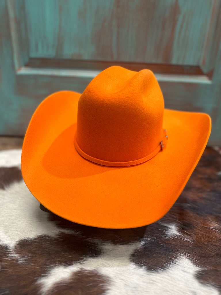 Sierra Ultra-Felt Blaze Orange Western Cowboy Hat - Sm/Med