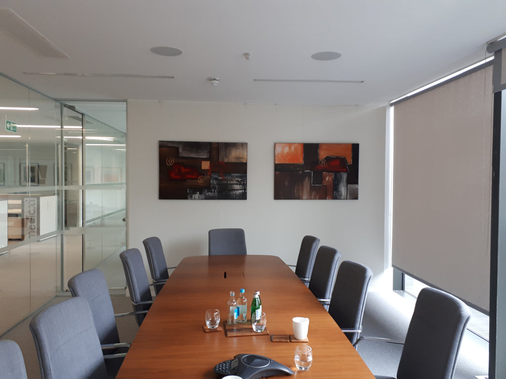 original abstract paintings for boardroom