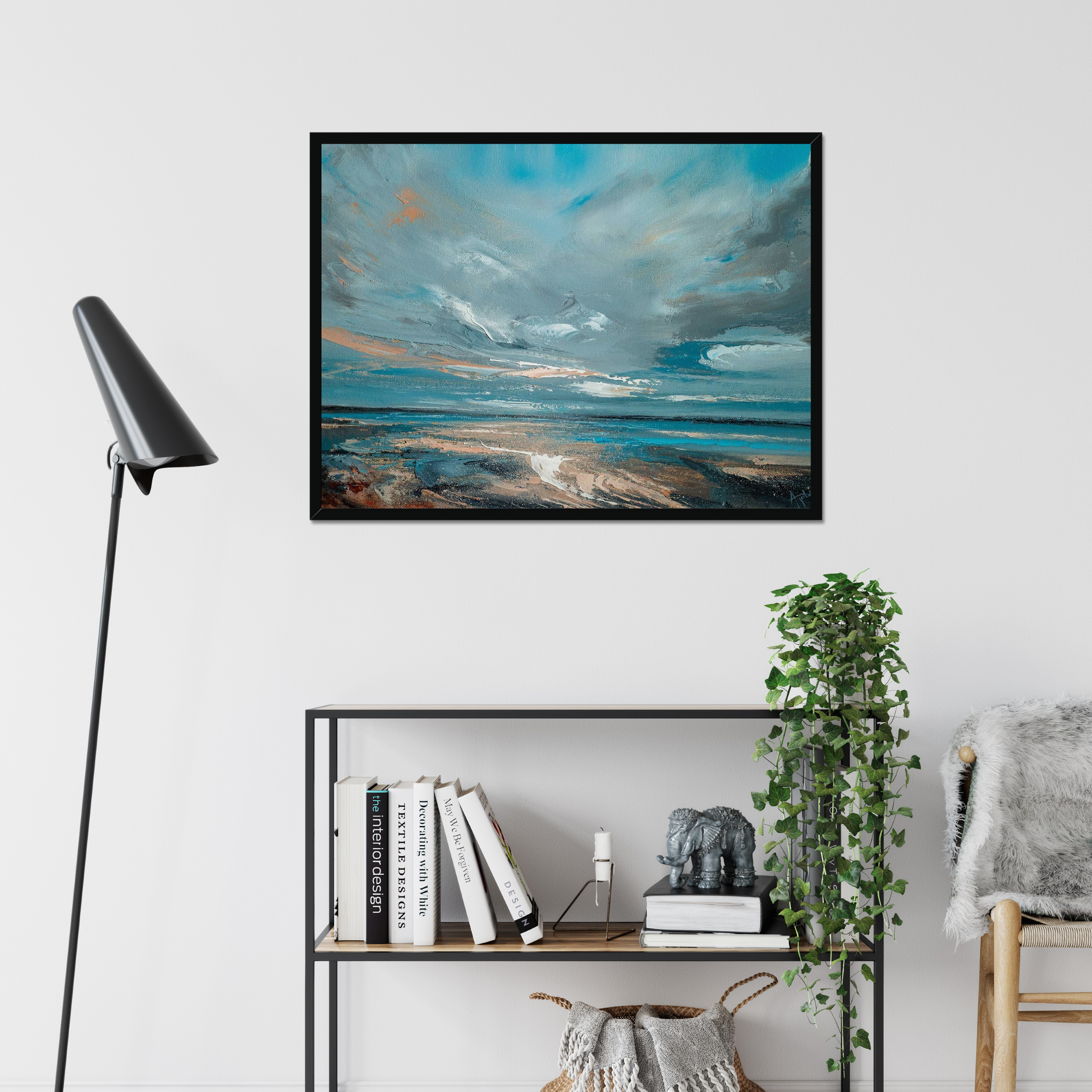 a limited edition series of coastal landscape artwork created by contemporary artist Amy Jobes