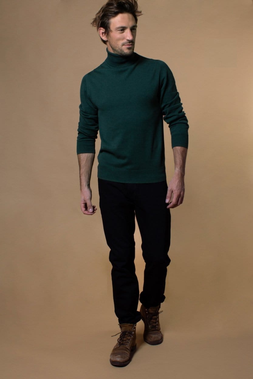 Sweater Thomas Turtle Neck Forest Green  4