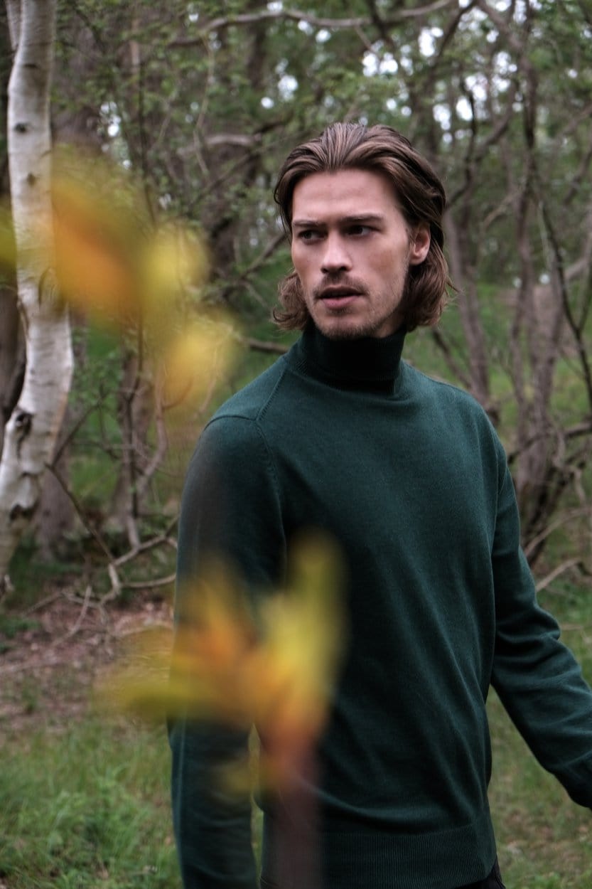 Sweater Thomas Turtle Neck Forest Green  5