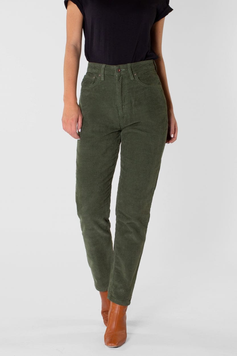 Pants Nora Loose Tapered Corduroy Leaf Green 1