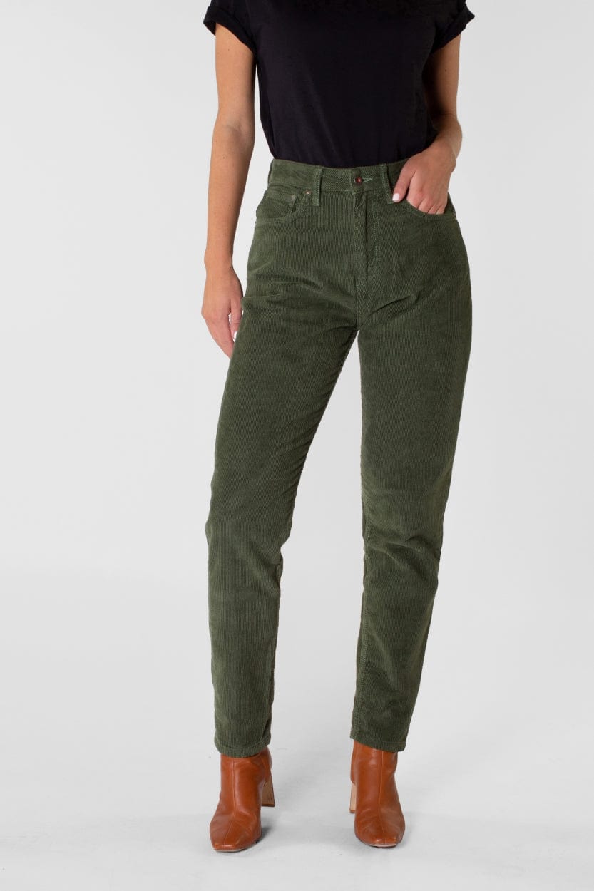 Broek Nora Loose Tapered Corduroy Groen 2