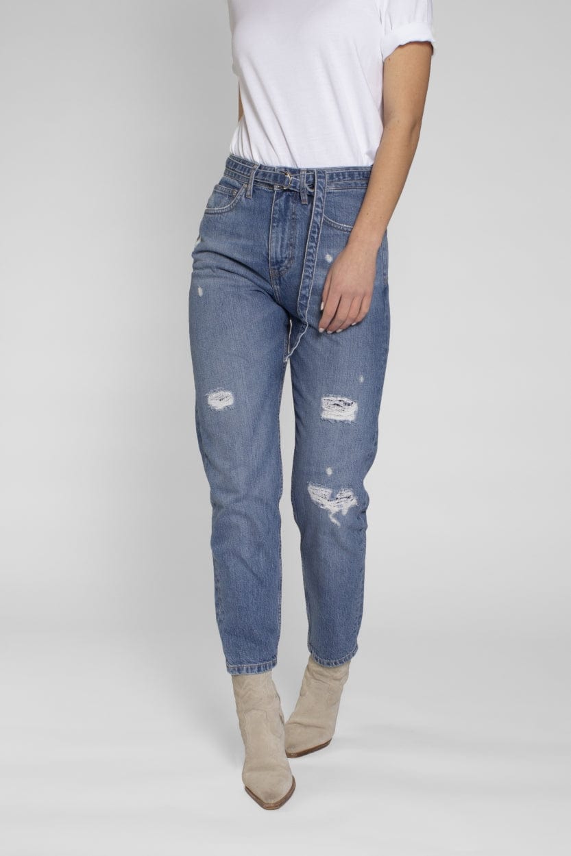 Jeans Nora Loose Distressed Blauw 2