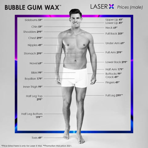 Bubble Gum Wax LaserX Hair Removal Price for Men