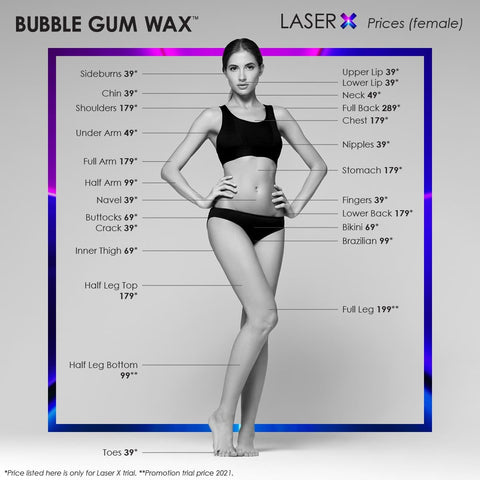 Bubble Gum Wax LaserX Hair Removal Price for Women