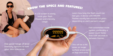 Shero At-Home IPL Hair Removal Device Features and Specs