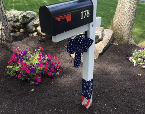 Mailbox post with Patriotic Edition 