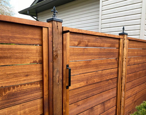 improving the backyard - add Decorative Finials for Fence 