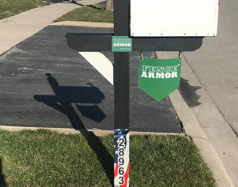 Mailbox post protected by Patrioic Edition 