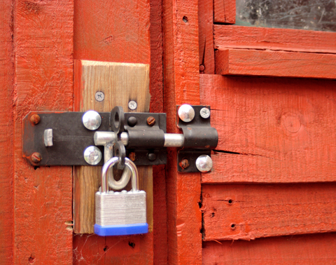 Lock on shed