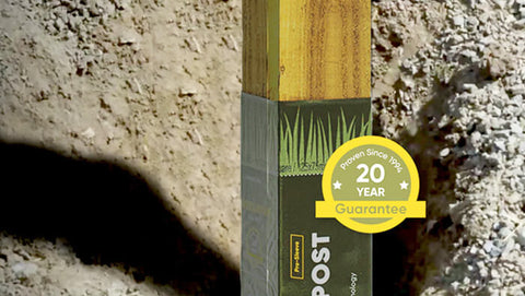 save wood fence post rot with Postsaver Pro-Sleeves