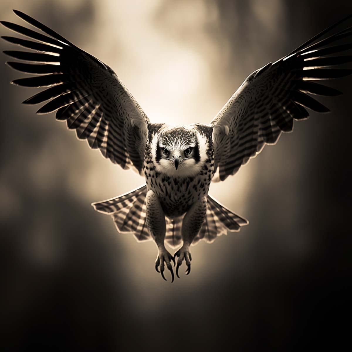 A Soaring Falcon symbolising Freyja's shapeshifting abilities