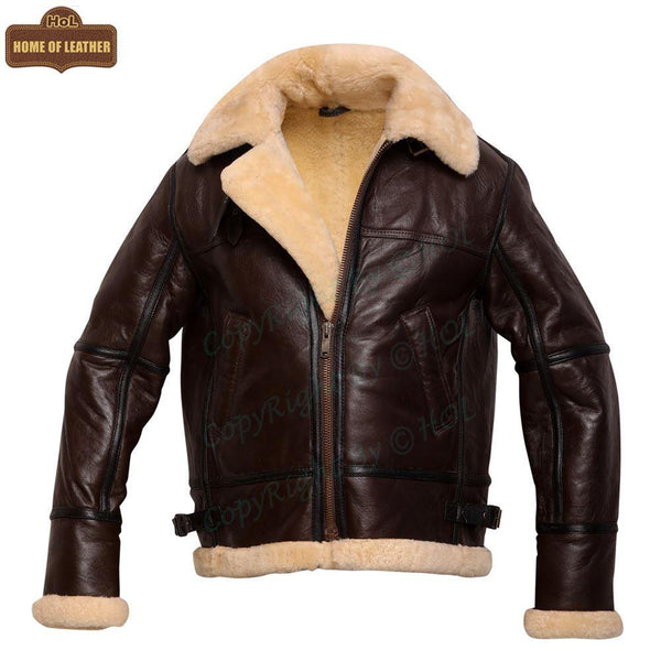 HoL B010 Aviator B3 RAF Shearling Pilot Bomber Men's Jacket – Home of ...