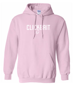 clickbait pink cropped hoodie