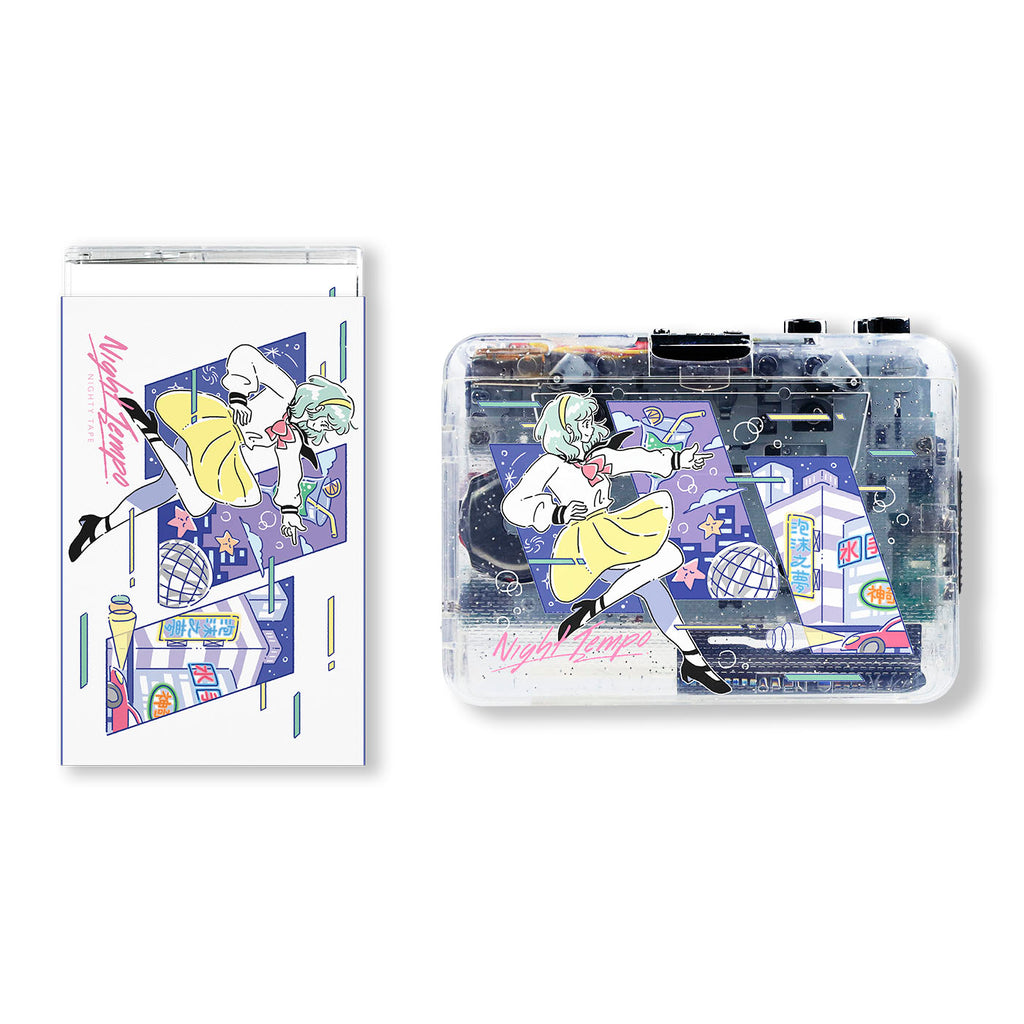 Night Tempo - 'Nighty Tape' Cassette Tape + Cassette Player Bundle