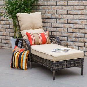 aldusa reclining chaise lounge with cushion