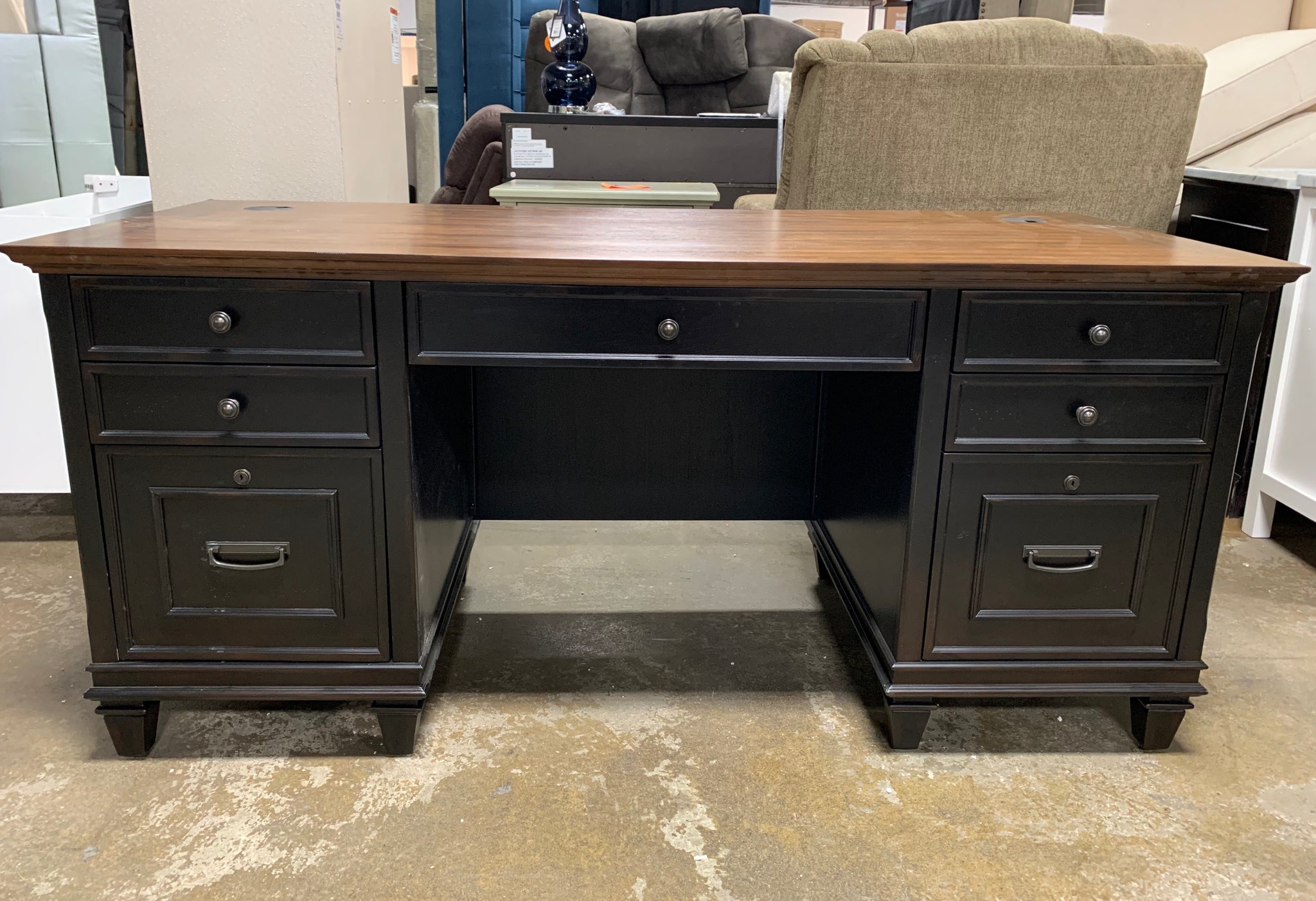 django solid wood executive desk