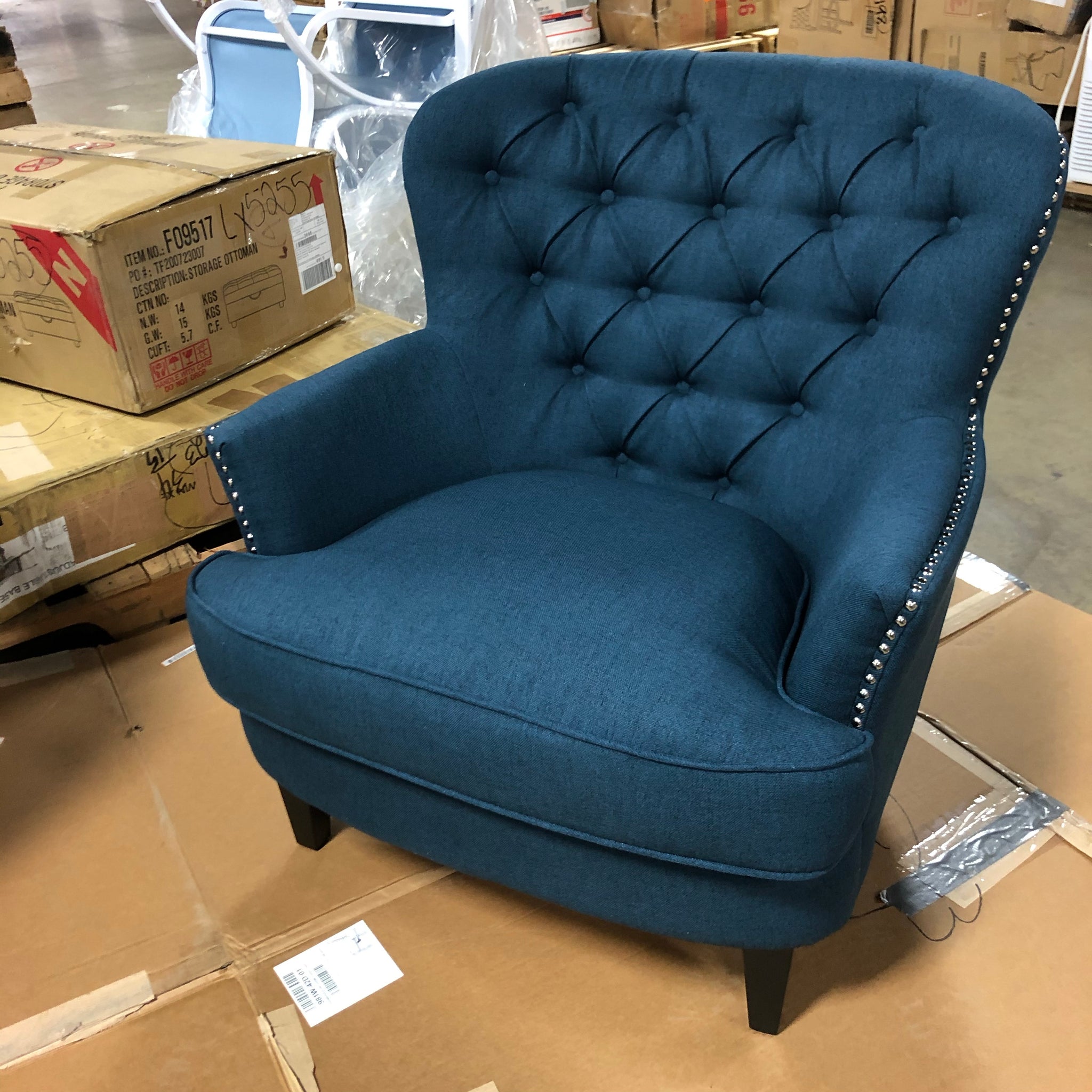 parmelee club chair blue