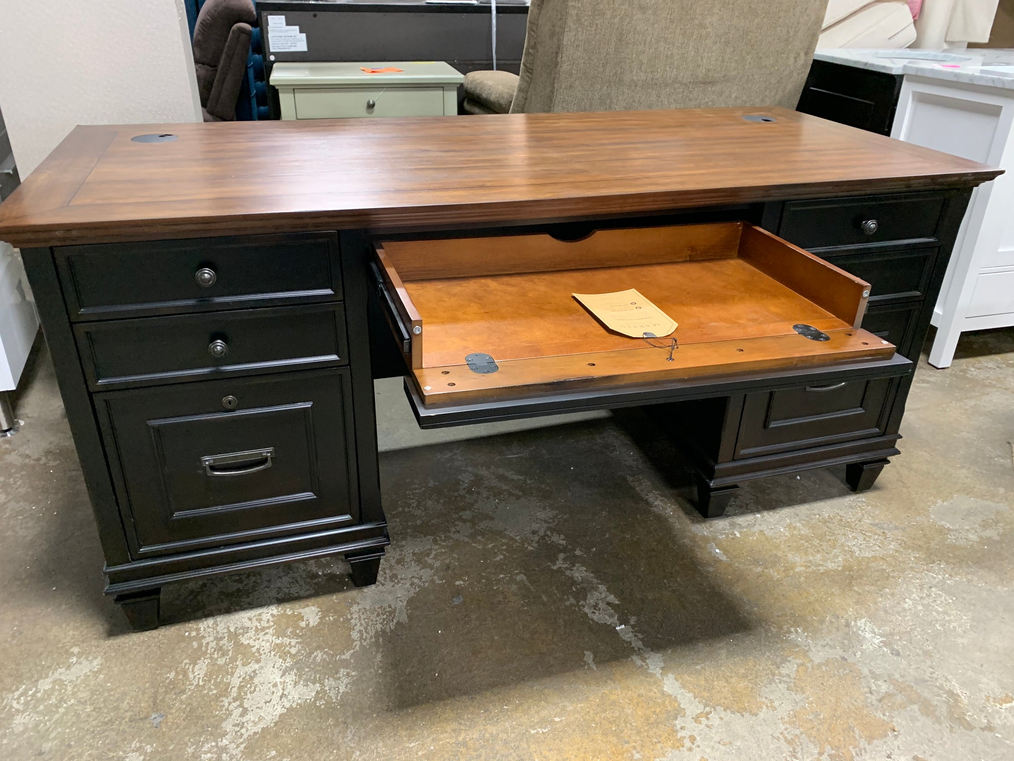 django solid wood executive desk