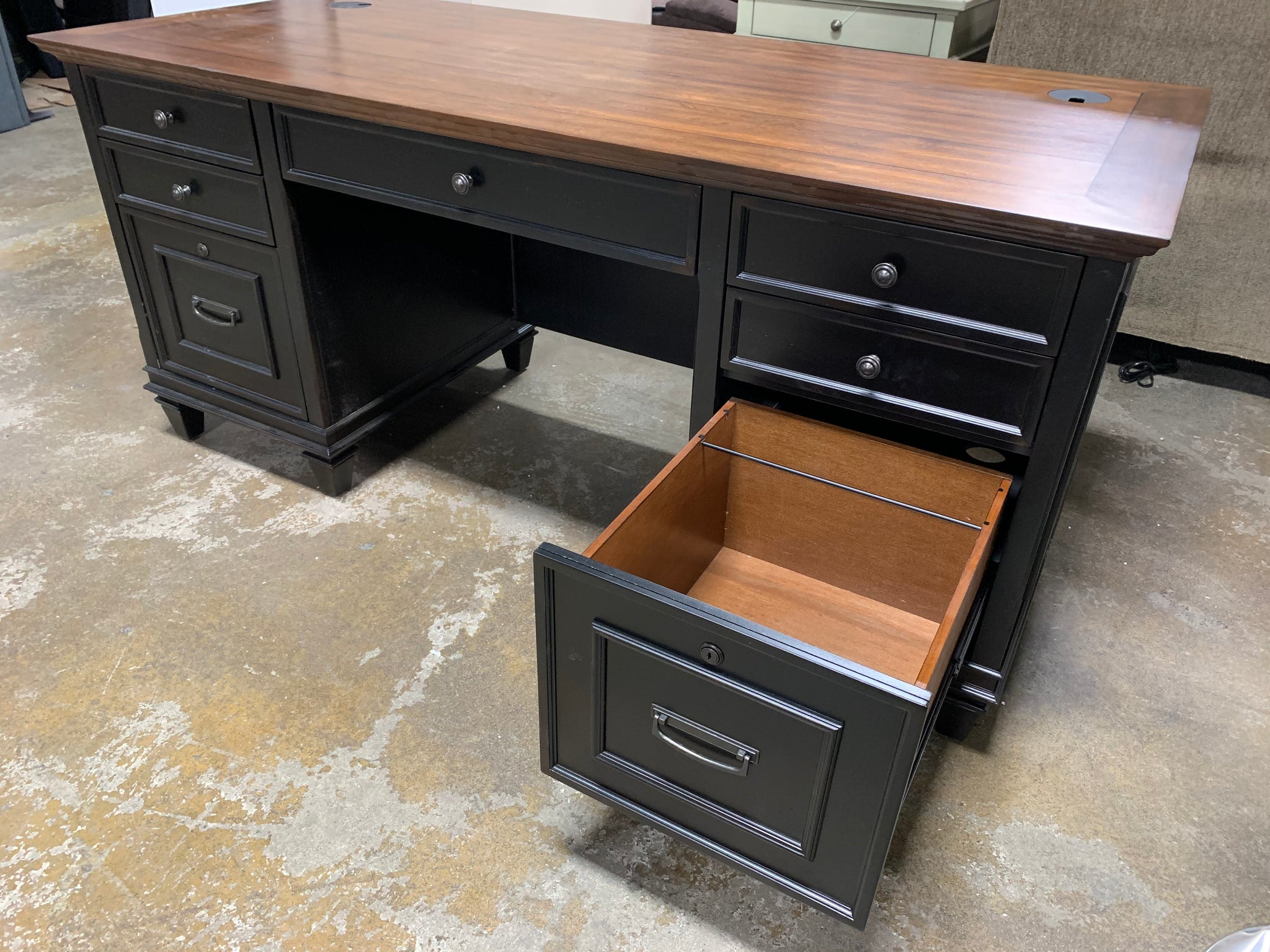 django solid wood executive desk