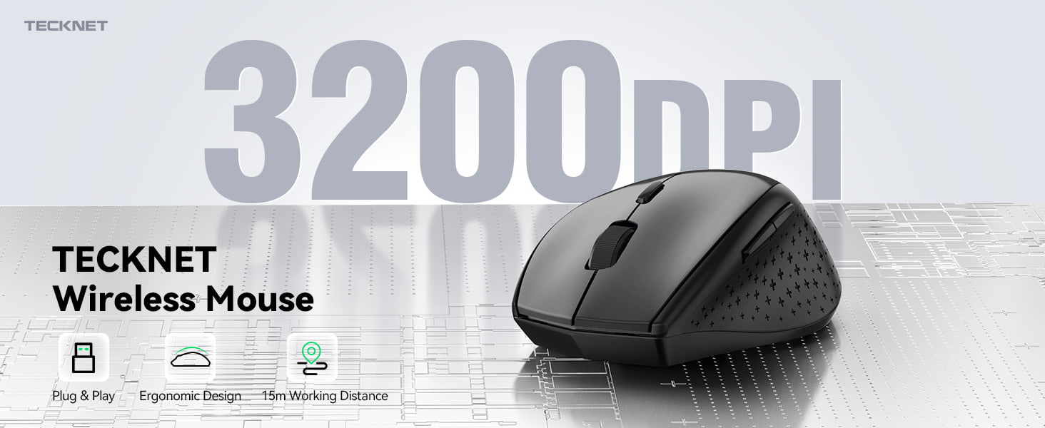 Full-Size Ergonomic 2.4G Wireless Mouse