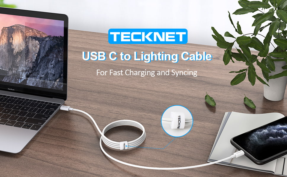 TECKNET USB C to Lightning Cable