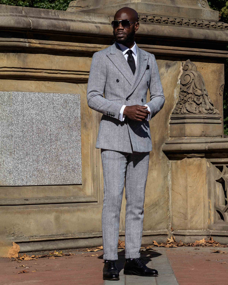 Jeremy Grey Tweed Herringbone Suit – WELTHĒ NYC