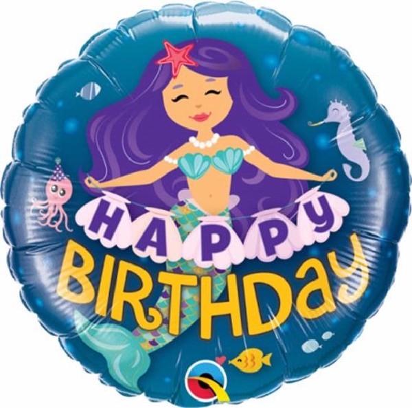 Happy Birthday Mermaid 18" Foil Balloon