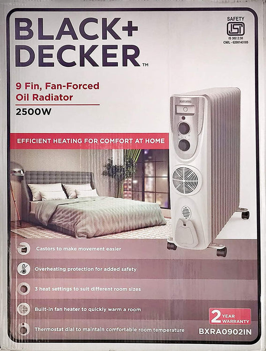 Black + Decker 2000 Watts Ceramic Room Heater With Digital Control- Black -  Velan Store