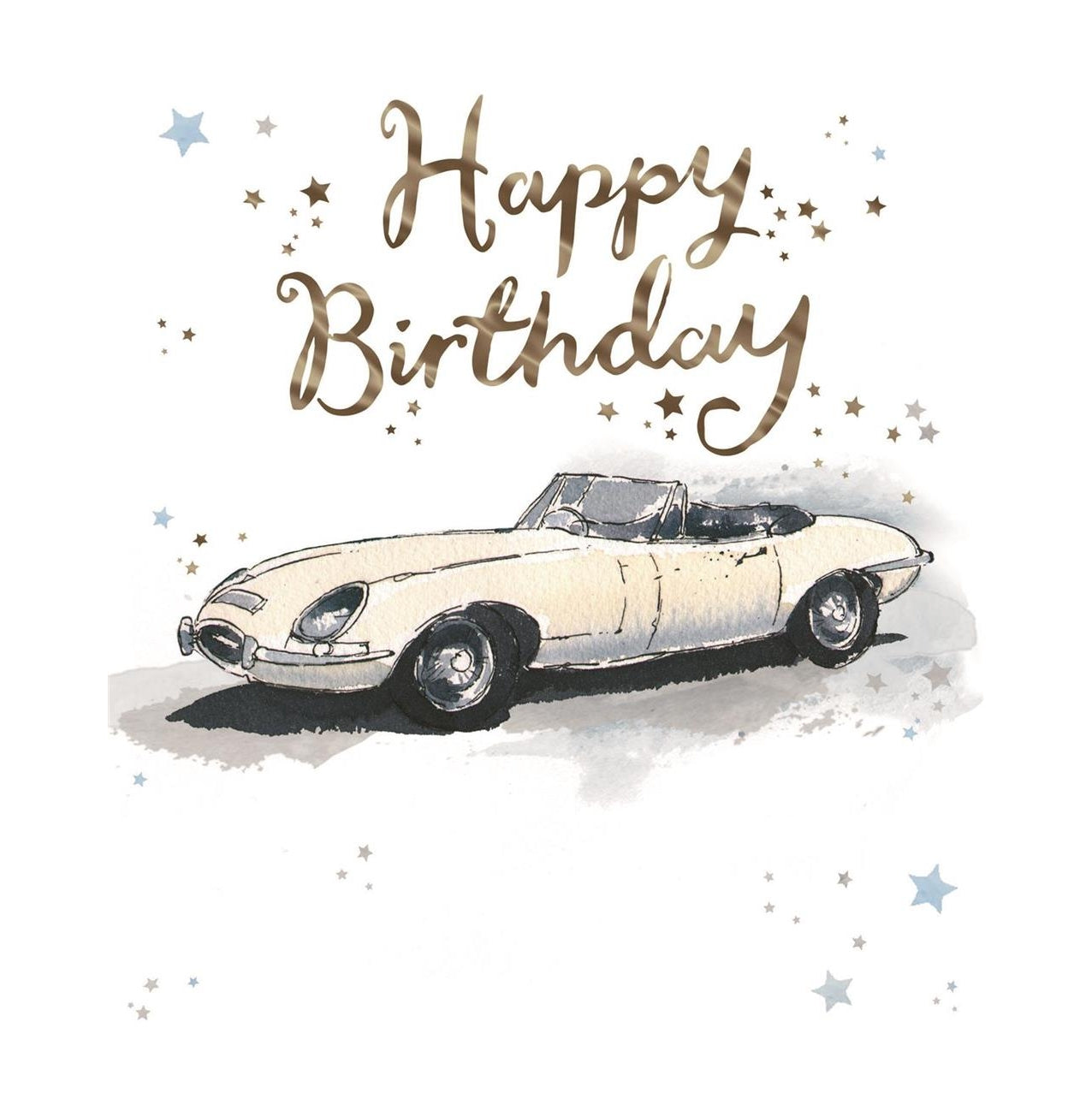Vintage Car Design Open Male Birthday Card – Basket of Cards