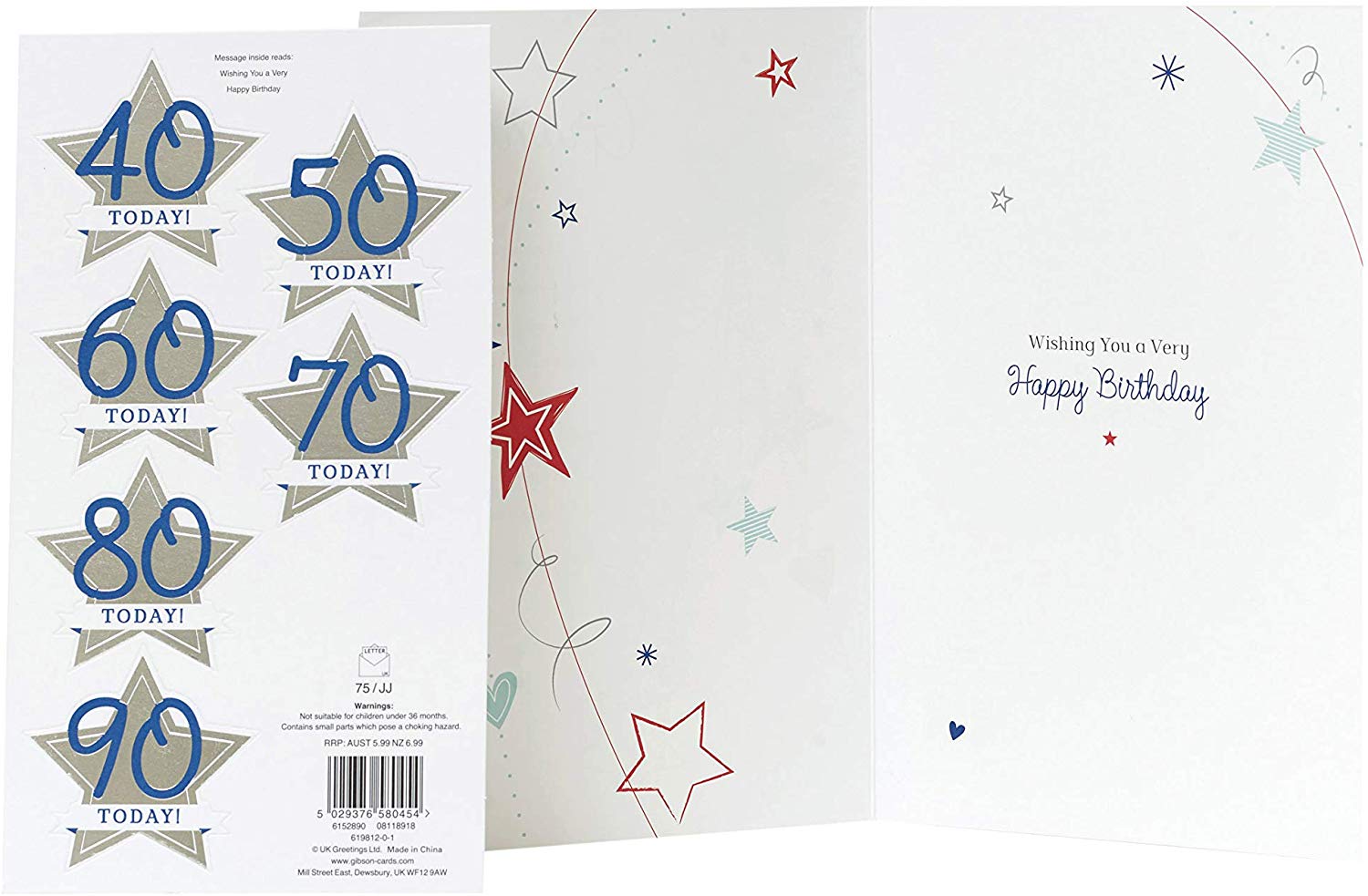 Download Grandad Birthday Card With Personalised Age Choose From 40th 50th 60 Basket Of Cards