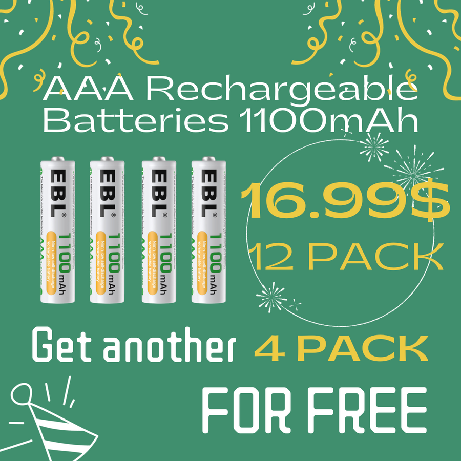 EBL AA Rechargeable Batteries Double A 2300 mAh 2800mah NiMH For LED Torch  Lot - AbuMaizar Dental Roots Clinic