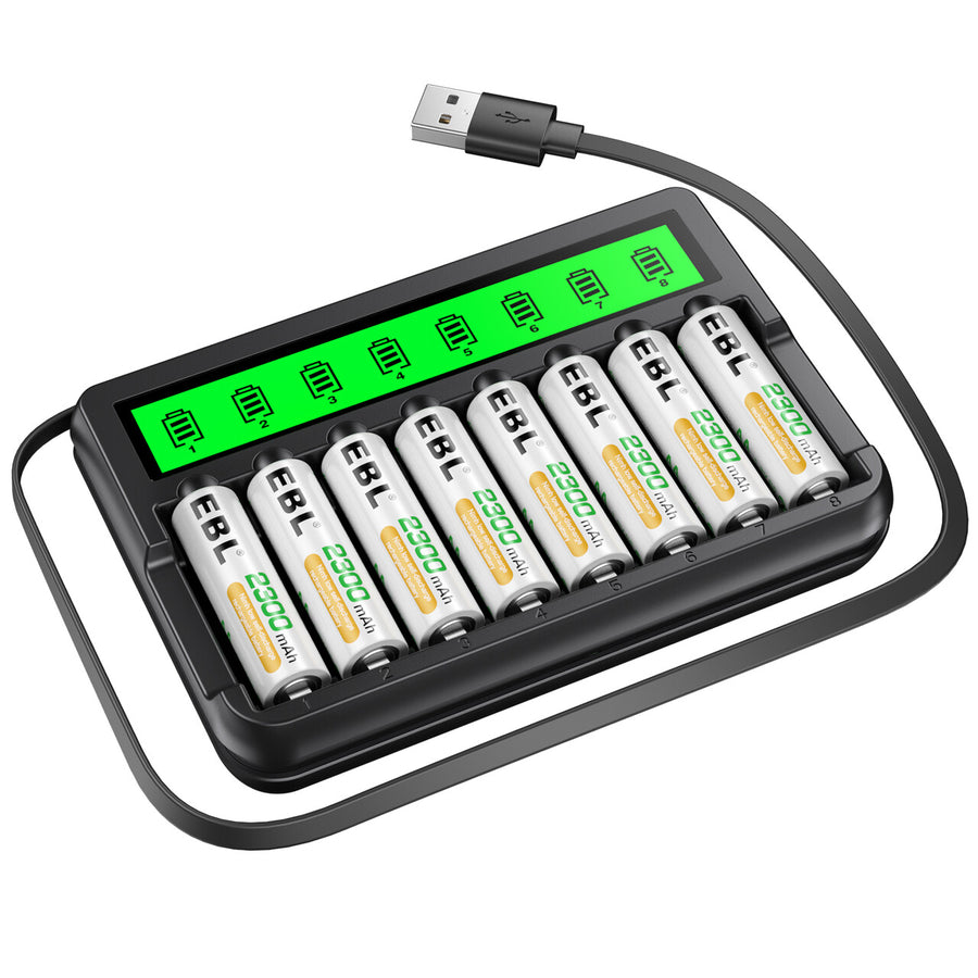 Buy EBL Smart Battery Charger for 1.5V AA AAA Li-ion Batteries – EBLOfficial