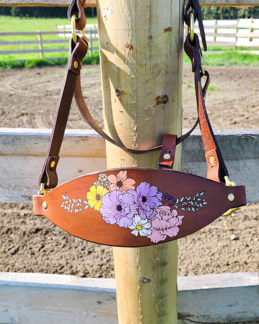 Western Cactus Leather Horse Halter- Custom Halter - Handmade Bronc Ha –  Khaos Kollars