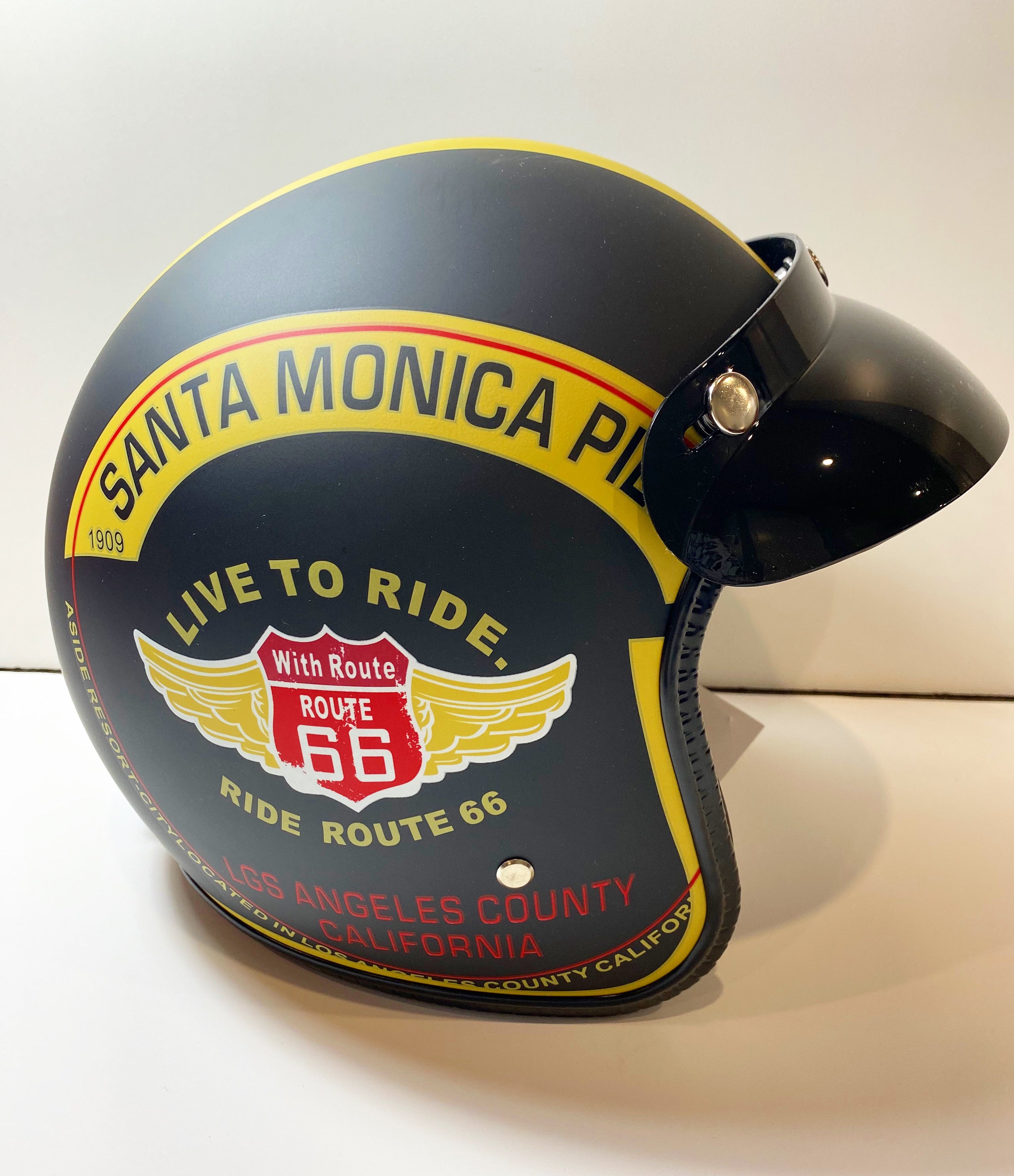 Bfr Route 66 3 4 Black Motorcycle Helmet