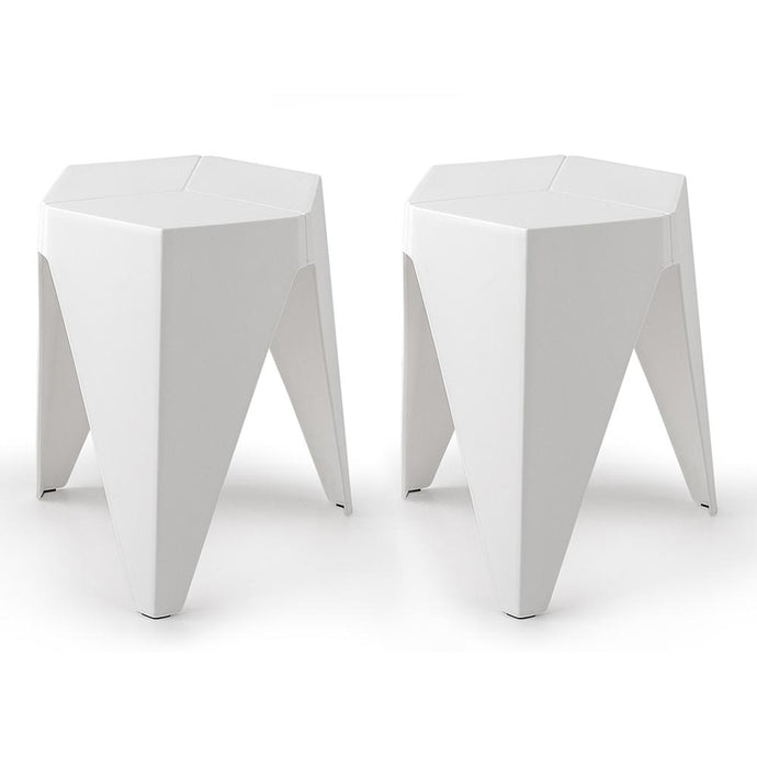 DSZ Chair Stacking Puzzle Stools x 2 - White