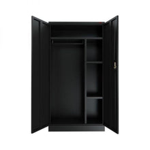 Load image into Gallery viewer, PCF Storage Black Executive Cabinet Ausfile Steel 1830mm High - Black/Grey/White