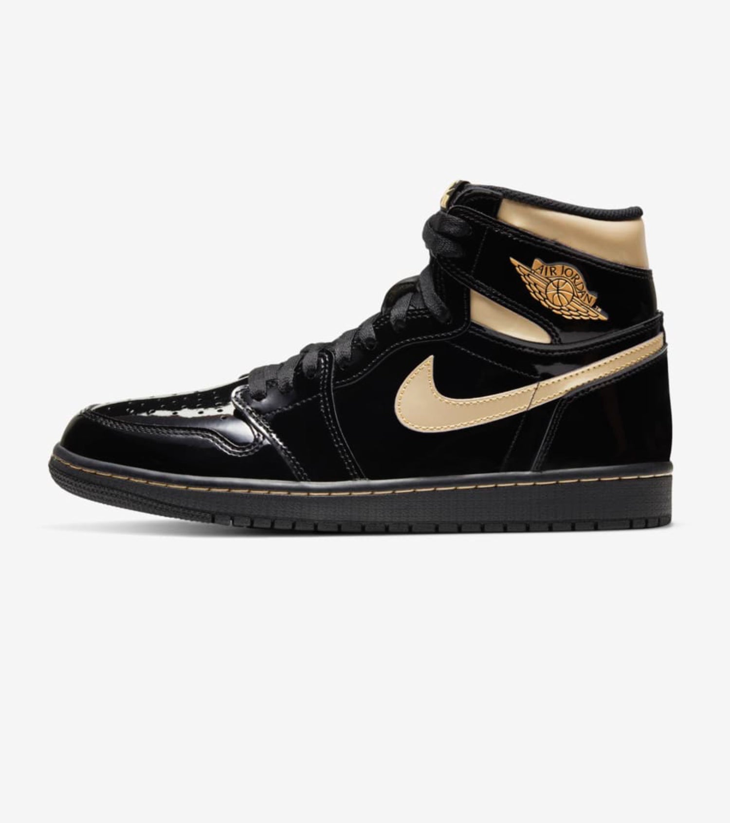 black and gold jordans 1s