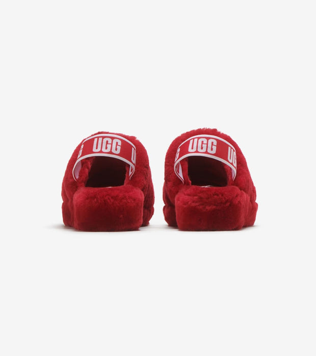 ugg fluff yeah slide red