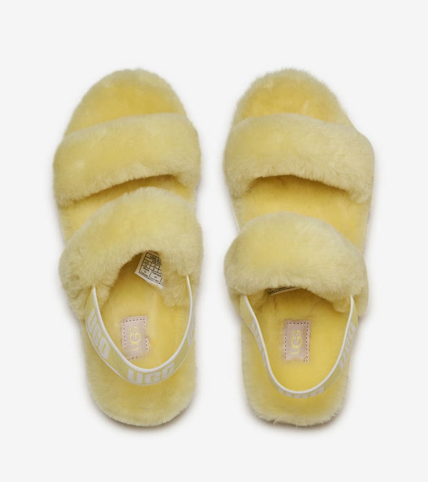 yellow ugg slides