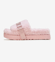 pink fluffita ugg slides