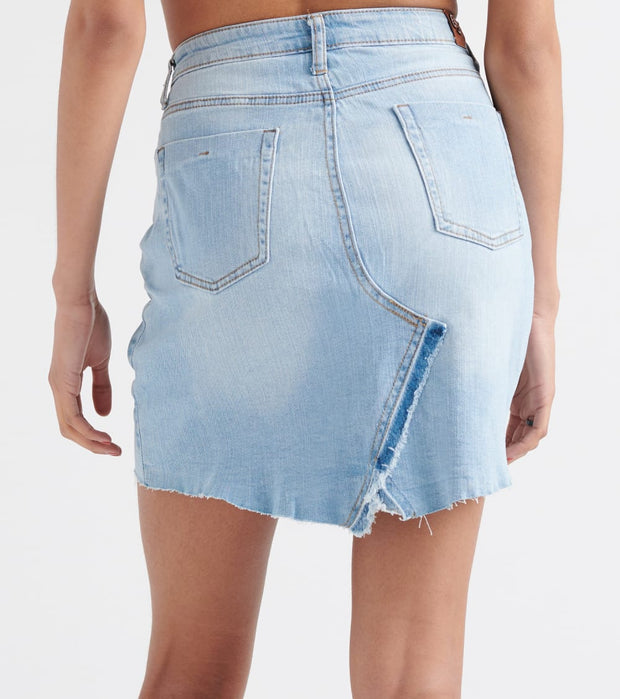 mid length denim skirts