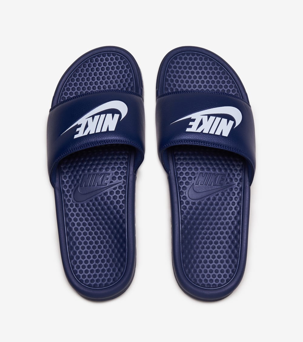 Nike Benassi JDI Slide Shoes in Navy 