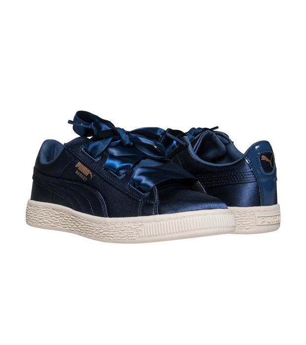 puma basket heart navy