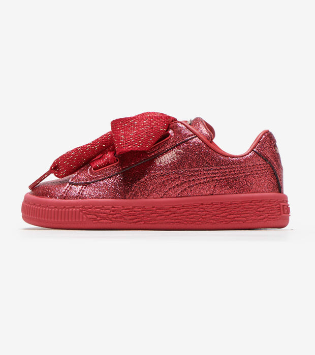 puma basket heart red