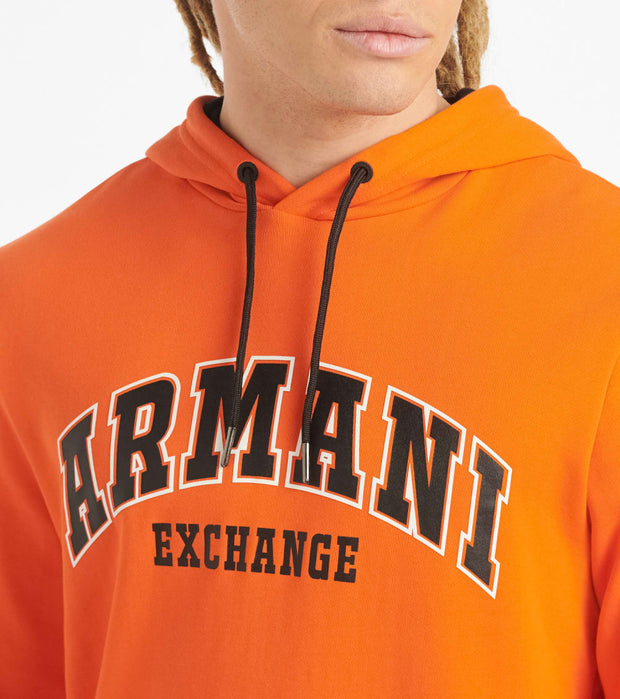 armani exchange orange hoodie