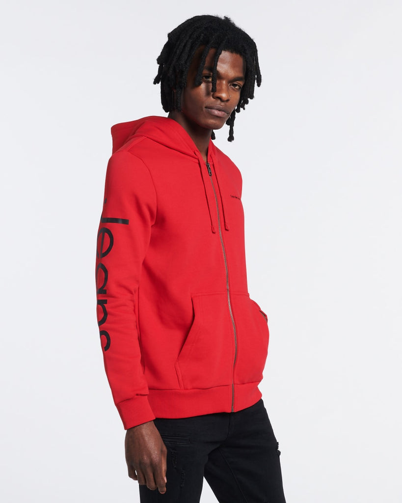 600 - 40DC414 | DialadogwashShops - Calvin Klein Traveling Logo Grau Zip  Hoodie (Red) - Calvin klein l чоловічі труси боксерки