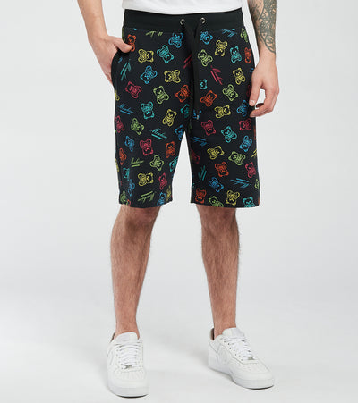 moschino all over print shorts